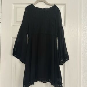 Ella Moss Girls Black Holiday Dress Size 7/8